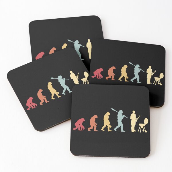 Item preview, BBQ Grilling Funny Human Evolution To Grill Retro Style  designed and sold by Mansn.