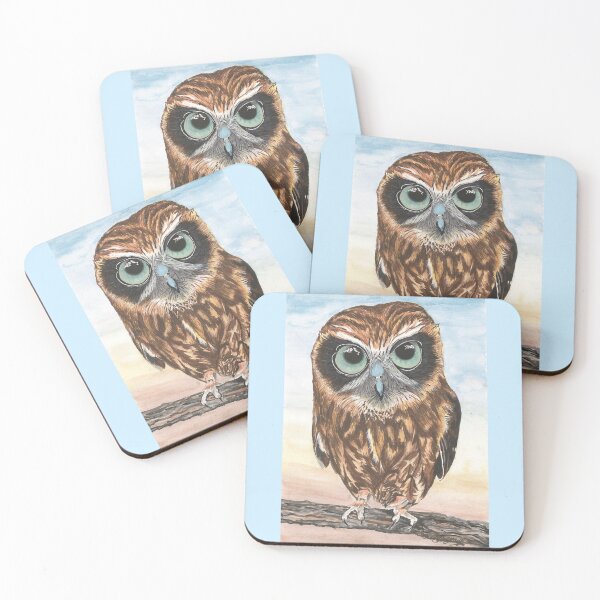 Item preview, Widget the Boobook Owl designed and sold by wonkiekneeart.