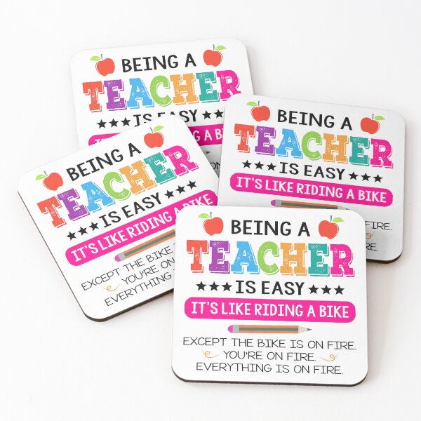 Item preview, Being A Teacher Is Easy It's Like Riding A Bike designed and sold by SunsetGloww.