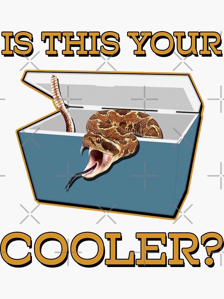 "Is This Your Cooler? Rattlesnake" Sticker for Sale by ReddsThreads