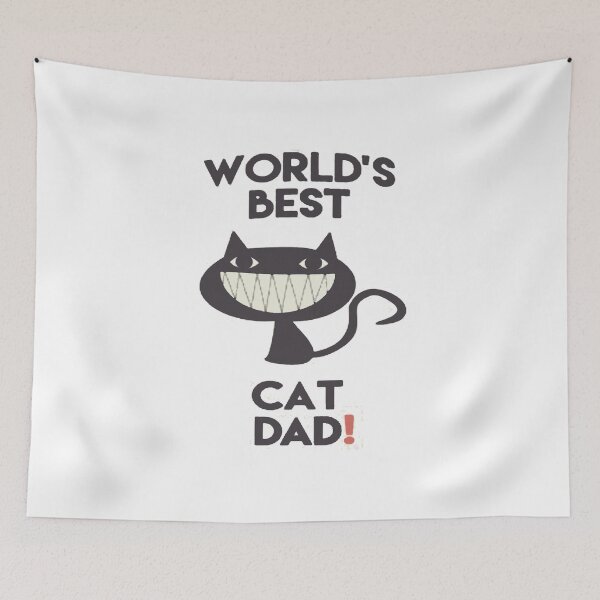 Item preview, Funny Cat Dad Quotes - World's Best Cat Dad designed and sold by Viktor Kabbach.