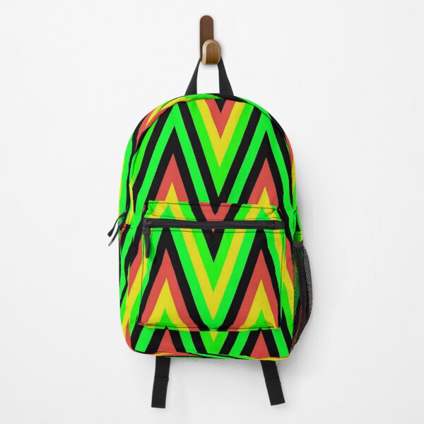 Item preview, Chevron Design In Green Yellow Red Zigzags designed and sold by taiche.