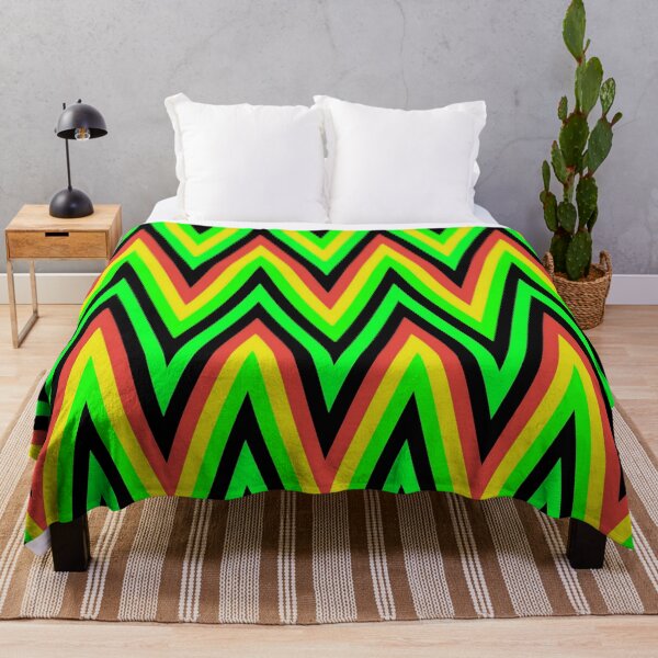 Item preview, Chevron Design In Green Yellow Red Zigzags designed and sold by taiche.