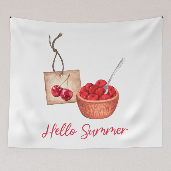 Item preview, Hello Summer Red Cherries Fruit designed and sold by Blok45.