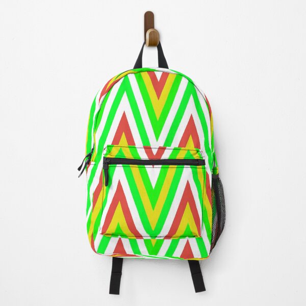 Item preview, Chevron Design In Green Yellow Red Zigzags designed and sold by taiche.