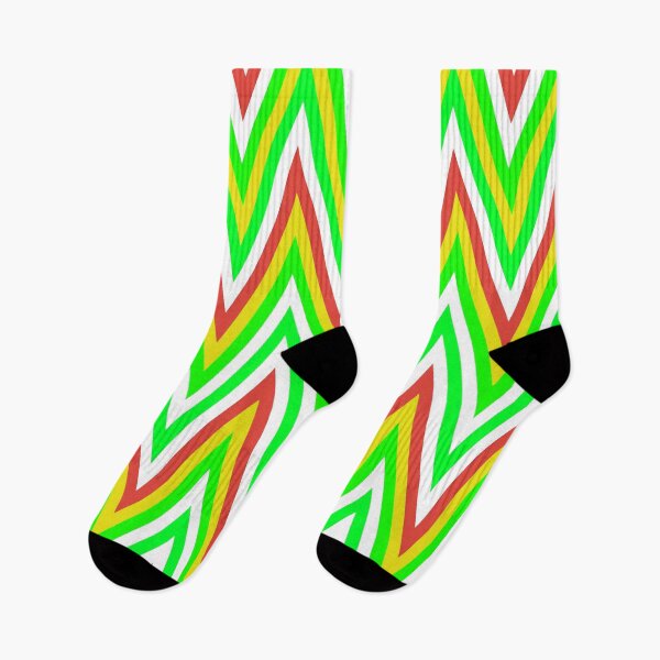 Item preview, Chevron Design In Green Yellow Red Zigzags designed and sold by taiche.