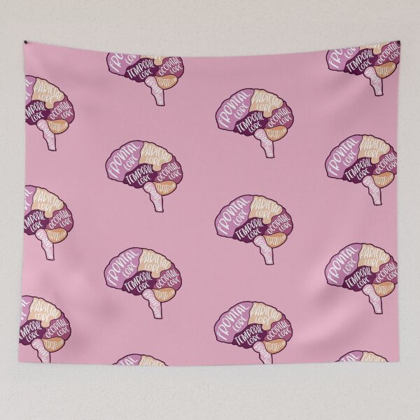 Item preview, Anatomical brain - purple and orange colors designed and sold by Preslava Genova.