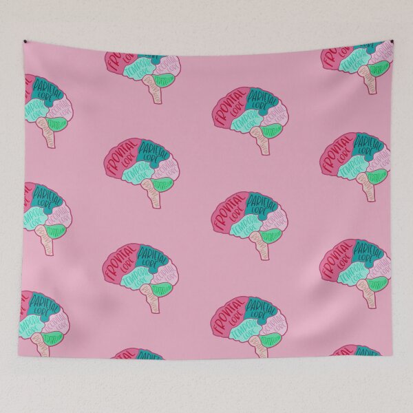 Item preview, Anatomical brain - purple and orange colors designed and sold by Preslava Genova.