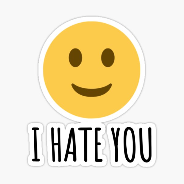 "I Hate You Emoji" Sticker for Sale by johness Redbubble