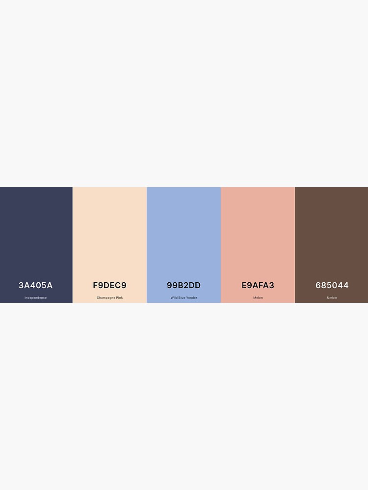 "Blue, Pink, and Brown Color Palette" Photographic Print for Sale by ...