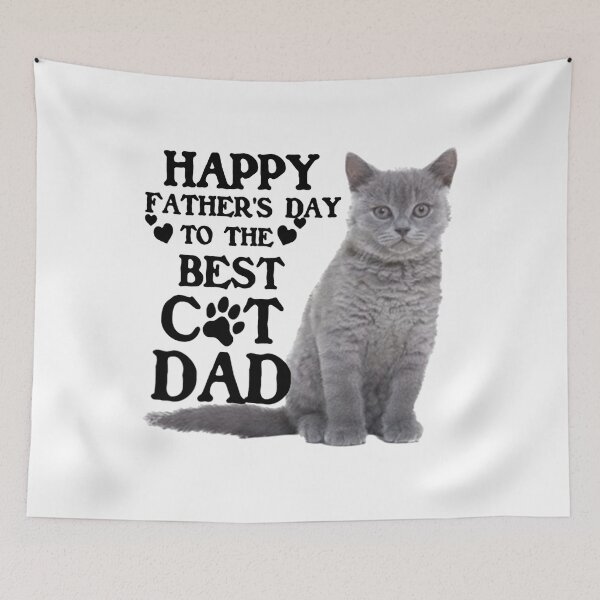 Item preview, Funny Cat Dad Quotes - Happy Father's Day To The Best Cat Dad designed and sold by Viktor Kabbach.