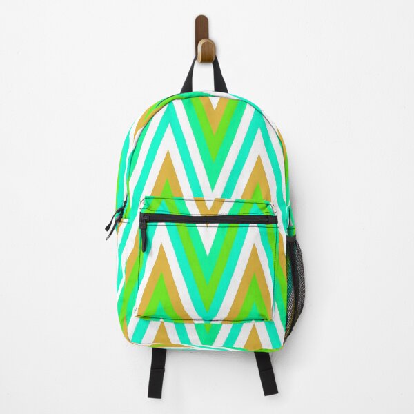Item preview, Chevron Design In Pale Orange Blue Green Zigzags designed and sold by taiche.