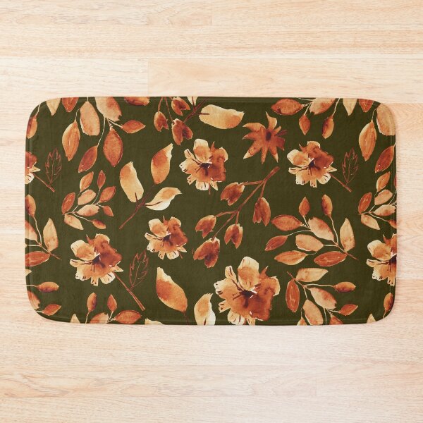Item preview, Dried Flowers and Leaves On A Brown Background designed and sold by ThePeanutSeries.