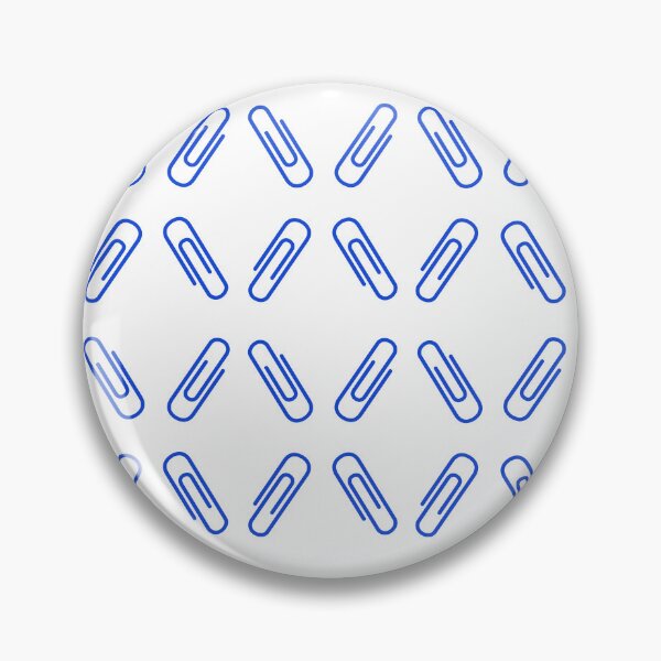 Item preview, U pin Blue Paper clip patterns  designed and sold by UniqueDesignHub.