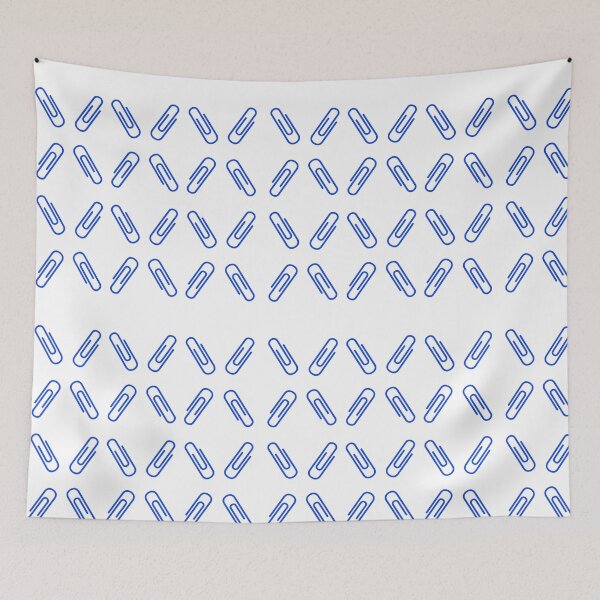 Item preview, U pin Blue Paper clip patterns  designed and sold by UniqueDesignHub.