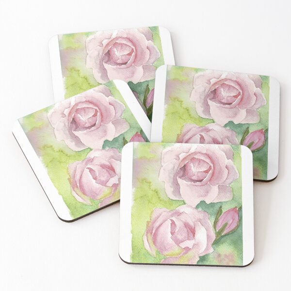Item preview, Rosas rosas en acuarela designed and sold by yianling.