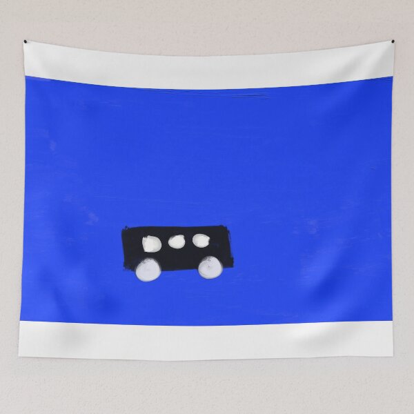 Item preview, abstarct painting the bus on blue background  designed and sold by KARTICK DUTTA.