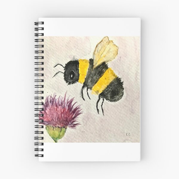 Item preview, Bee and Purple flower  designed and sold by watercolorsLiz.