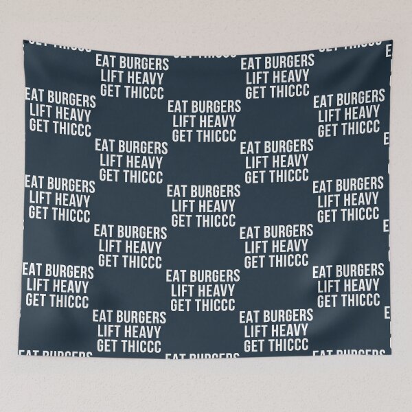 Item preview, Eat Burgers Lift Heavy Get Thiccc Funny Fit Gym Workout Diet designed and sold by OnJaysWingss.