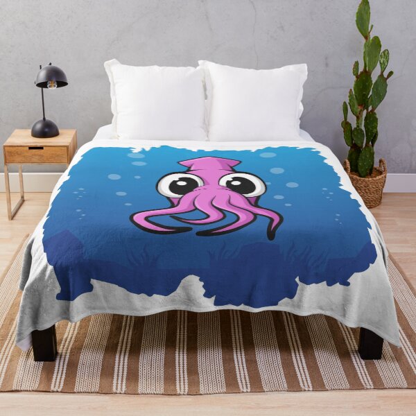 Item preview, Cute Pink Squid In The Sea | White designed and sold by Teenker.
