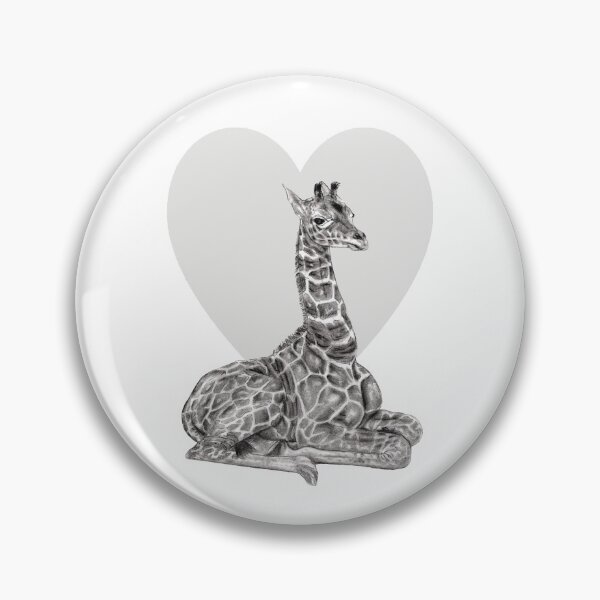 Item preview, Lying giraffe - heart background version designed and sold by SylvieG18.