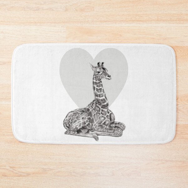 Item preview, Lying giraffe - heart background version designed and sold by SylvieG18.