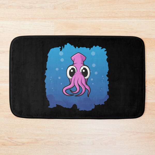 Item preview, Cute Pink Squid In The Sea | Black designed and sold by Teenker.