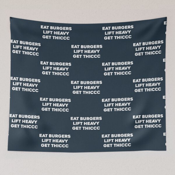 Item preview, Eat Burgers Lift Heavy Get Thick, Funny Gym designed and sold by OnJaysWingss.