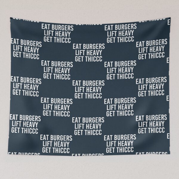 Item preview, Eat Burgers Lift Heavy Get Thick, Funny Men Women Gym Gift  designed and sold by OnJaysWingss.