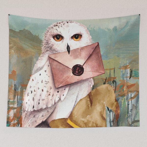 Item preview, Harry Owl Watercolor Painting by Geek Street Tees designed and sold by GeekStreetTees.