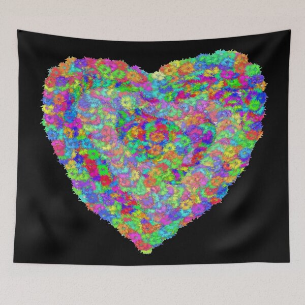 Item preview, Fluffy Rainbow Textured Heart designed and sold by Deborah Camp.