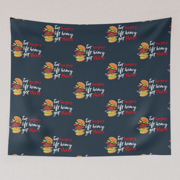 Item preview, sarcastic eat burgers lift heavy get thiccc funny burgers designed and sold by OnJaysWingss.