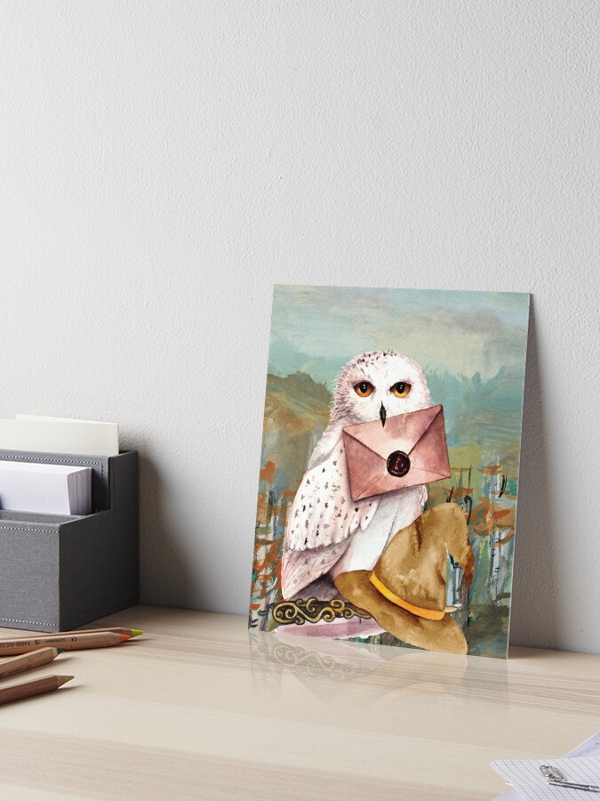 Harry Owl Watercolor Painting by Geek Street Tees Spiral Notebook for Sale  by GeekStreetTees