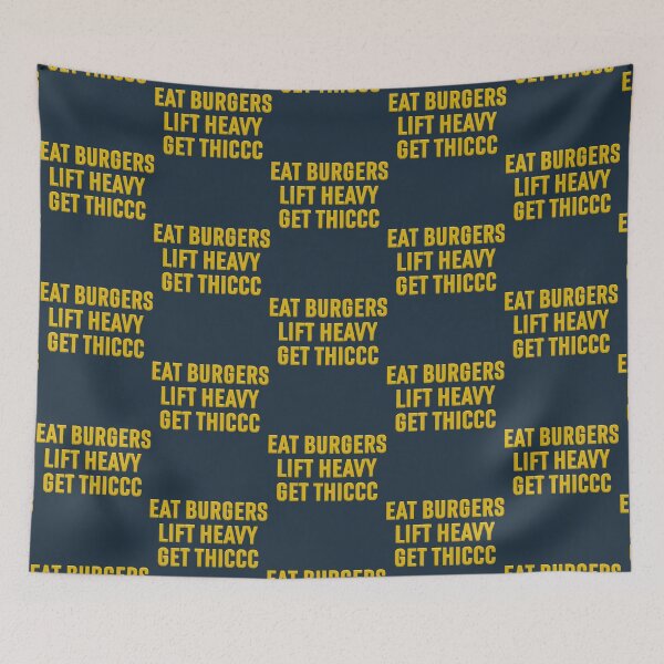 Item preview, Simple eat burgers lift heavy get thiccc Design designed and sold by OnJaysWingss.