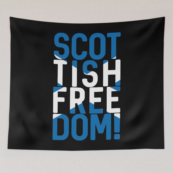 Item preview, SCOTTISH FREEDOM!, Scottish Independence Saltire Flag Text Slogan designed and sold by MacPean.