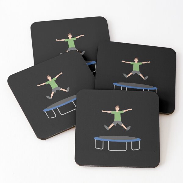 Item preview, Boy jumping on trampoline designed and sold by Pixelish.