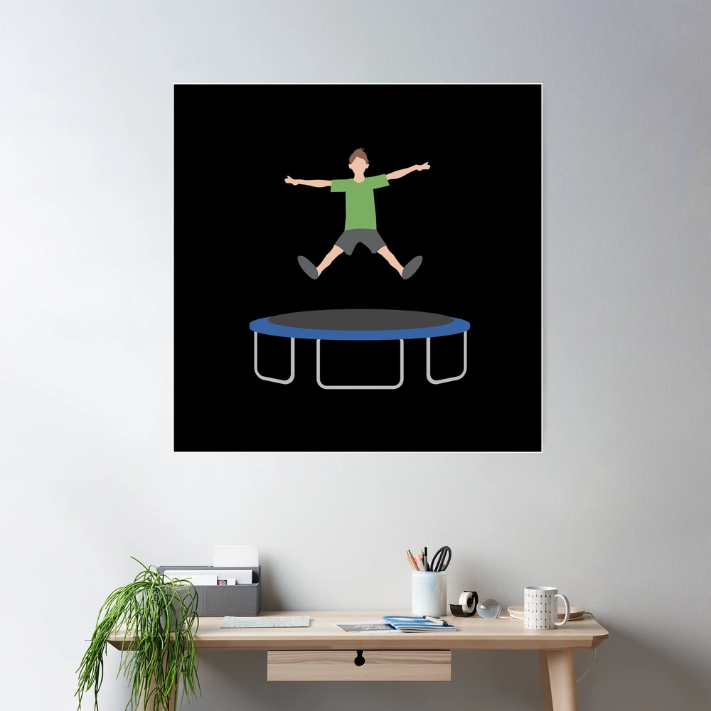 Boy jumping on trampoline | Poster