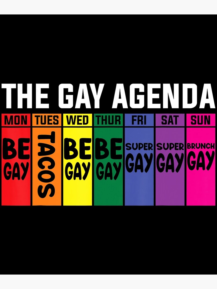 The Gay Agenda Lgbt Pride Poster For Sale By Ginduvin Redbubble