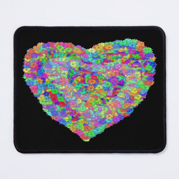 Item preview, Fluffy Rainbow Textured Heart designed and sold by Deborah Camp.