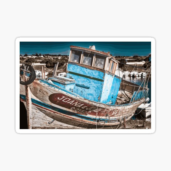 "Old Boat" Sticker for Sale by SierraHomestead Redbubble