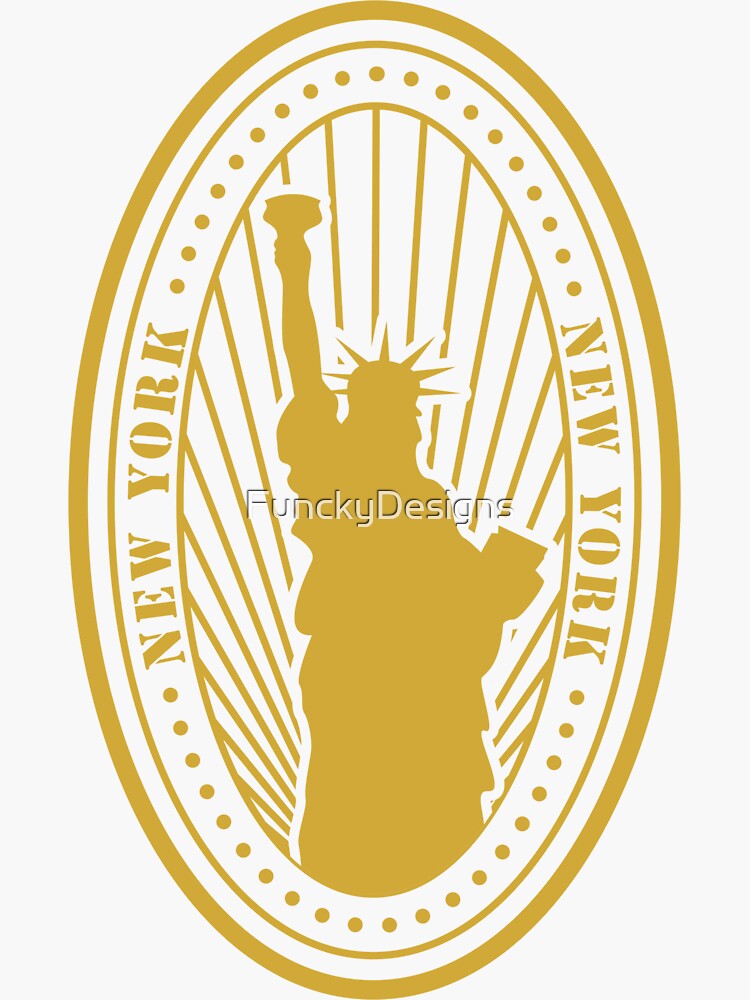 "New York Statue Travel Suitcase Sticker " Sticker for Sale by