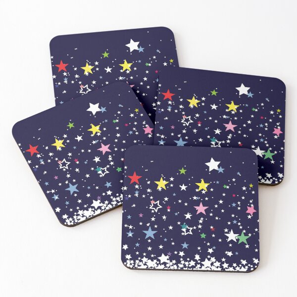 Item preview, Colored stars on blue background, seamless horizontal stock vector illustration clip art for web header or cover designed and sold by paolboa.