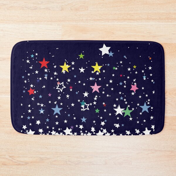 Item preview, Colored stars on blue background, seamless horizontal stock vector illustration clip art for web header or cover designed and sold by paolboa.