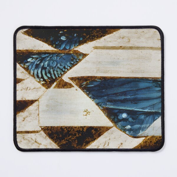 Item preview, Wood pattern 3 with blue triangles designed and sold by fizzribbit.