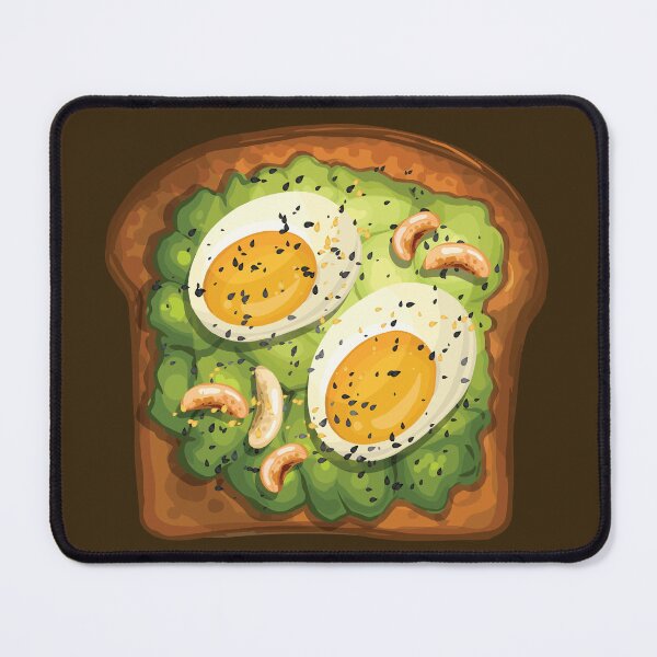 Item preview, Healthy Boiled Eggs Avocado Toast with Cashew Nuts, Flax Seeds and Sesame Seeds designed and sold by Alicia Chee.