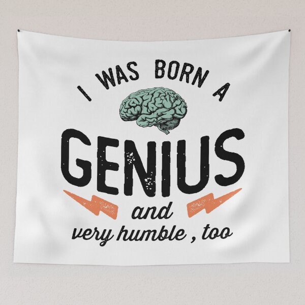 Item preview, Funny and Sarcastic Born a Genius designed and sold by wingstar.
