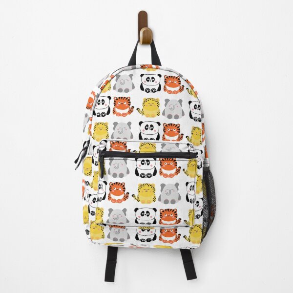 Cute Kawaii Leopard, Elephant, Panda and Tiger Backpack