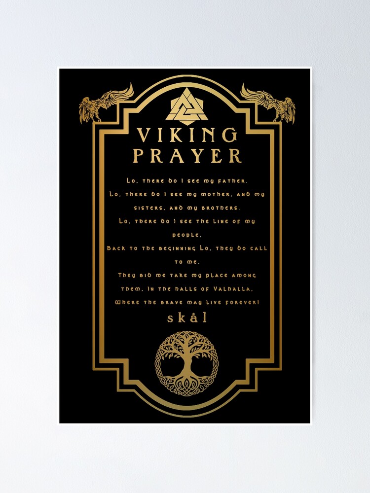 "A Viking Prayer" Poster for Sale by FantasySkyArt | Redbubble