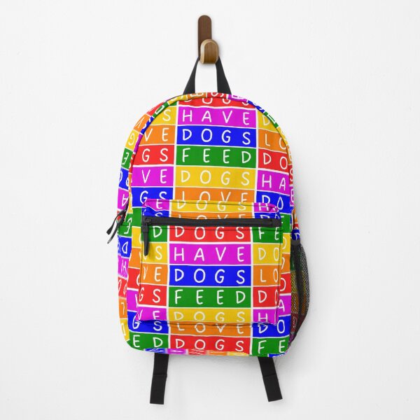 Item preview, Have dogs, feed dogs, love dogs - Basic colors rainbow - Violet to red designed and sold by RainbowWordLand.