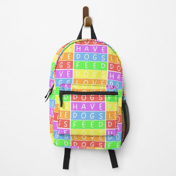 Item preview, Have dogs, feed dogs, love dogs - Pastel colors rainbow - Violet to red designed and sold by RainbowWordLand.